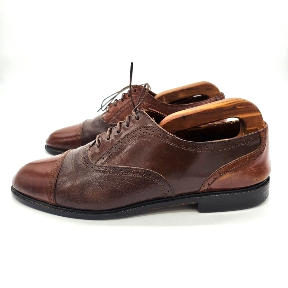 Adolfo Oxford Lace Up Shoes Men's Size 9.5M Brown